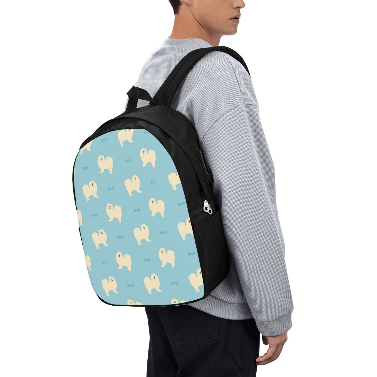 Laptops - Samoyed Dog Backpack Travel Notebook Bag