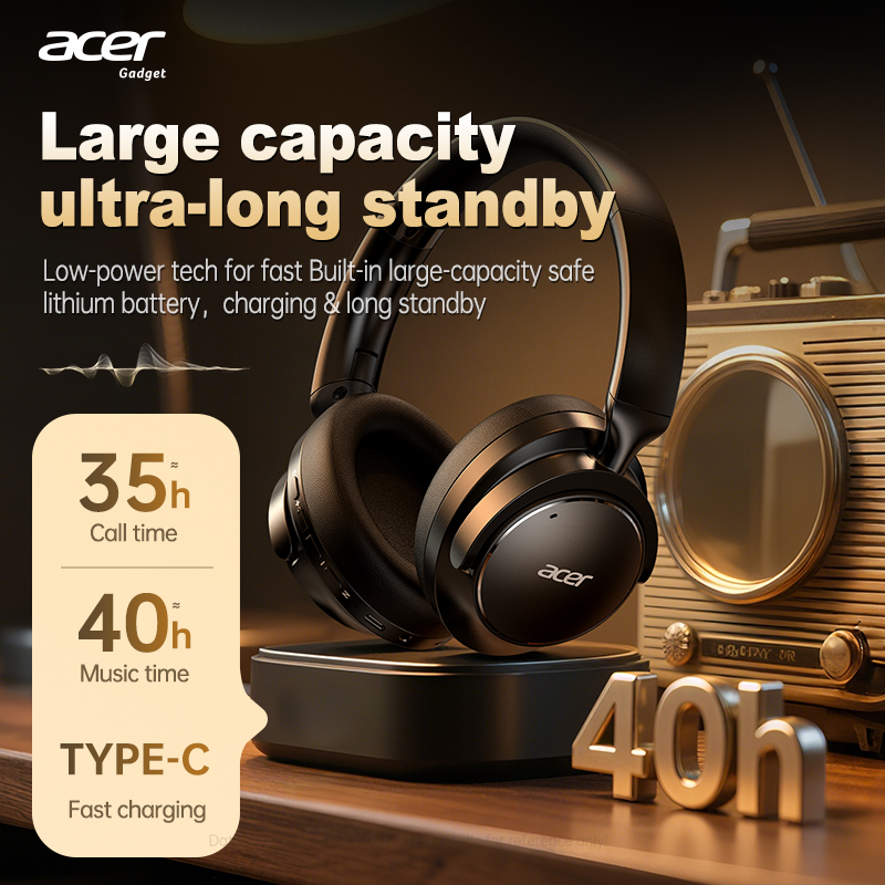 Acer Ohr560 Over-Ear Wireless  - Anc Wireless Over Ear Headphones recension och pris