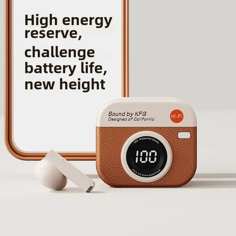 New Retro Camera Shaped Wirele - Open Ear Air Conduction Headphones recension och pris