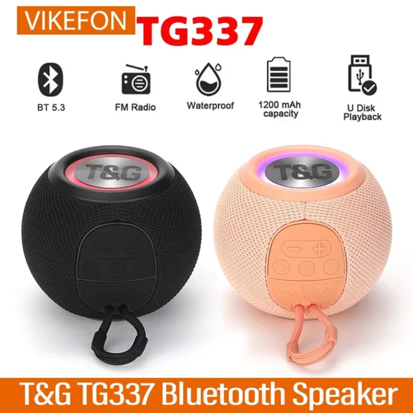 TG337 TWS Bluetooth Loudspeake - Portable Bluetooth Speaker Waterproof Ipx7 recension och pris