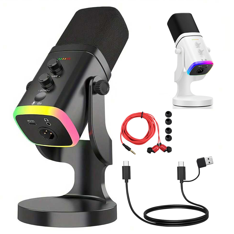 USB/XLR Dynamic Microphone for - Gaming Headset With Mic Rgb recension och pris