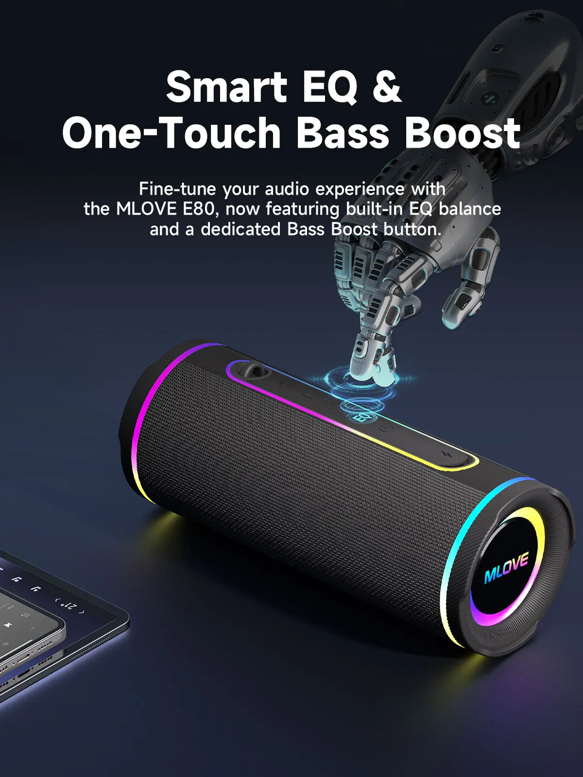 MLOVE E80 Portable Bluetooth S - Portable Bluetooth Speaker Waterproof Ipx7 recension och pris