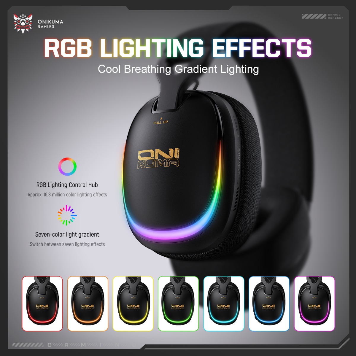 ONIKUMA GT805 Gaming Headset W - Gaming Headset With Mic Rgb recension och pris