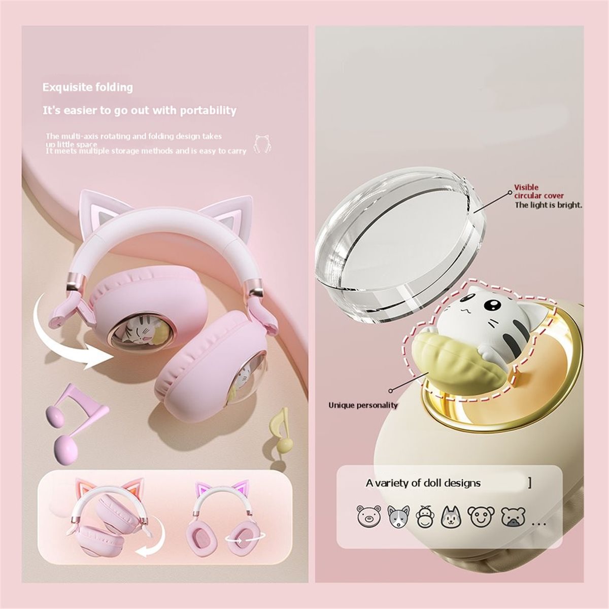 [VALUE PACK]Cute Cat Ear Bluet - Cat Ear Bluetooth Headset Led recension och pris