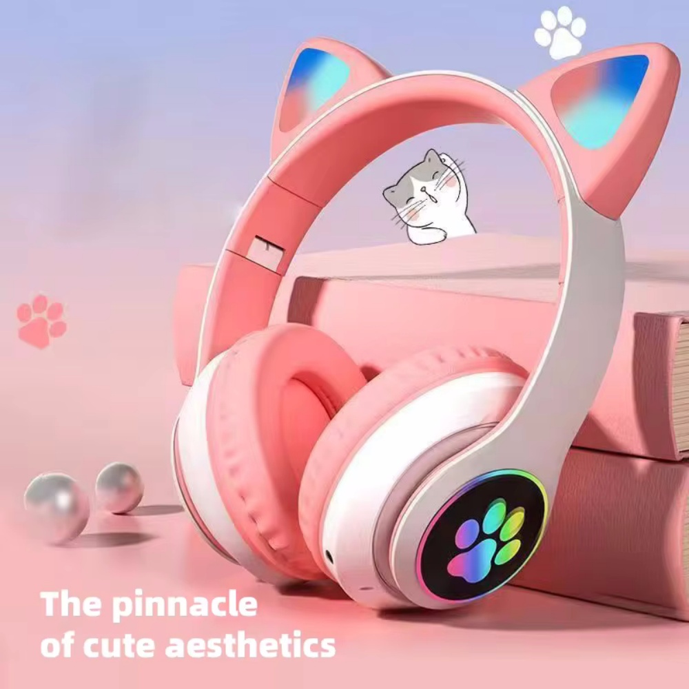 Cute Cat Ear Bluetooth Compati - Cat Ear Bluetooth Headset Led recension och pris