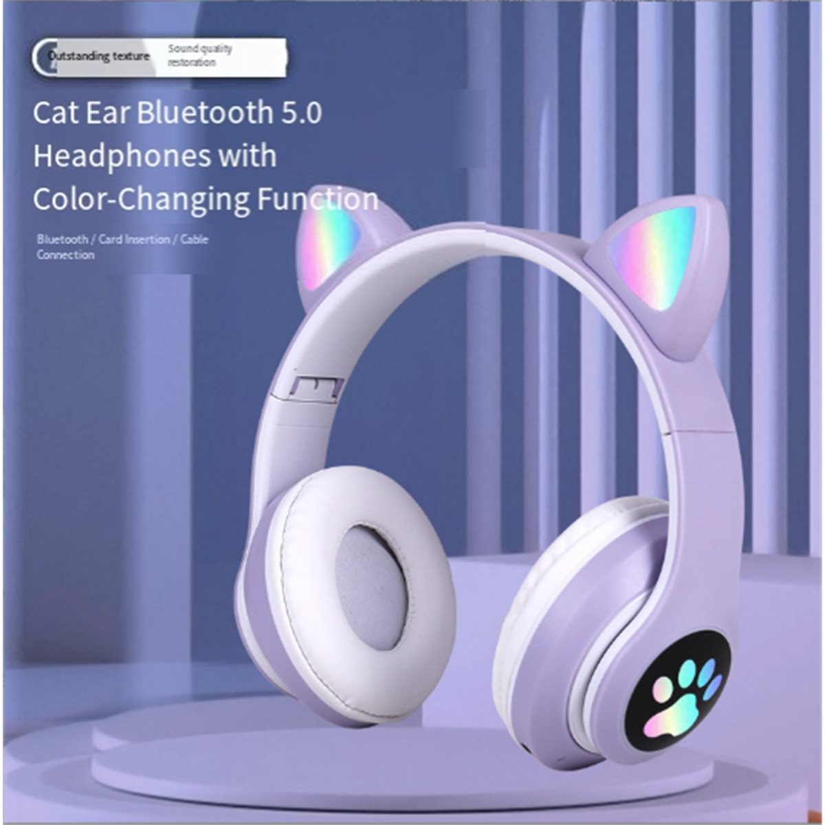 DT90 New Cute Cat Ear Bluetoot - Cat Ear Bluetooth Headset Led recension och pris