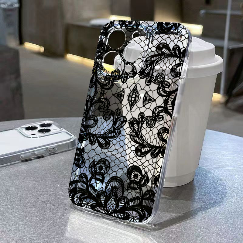 Trendy Black Lace Flower Patte - Tablets recension och pris
