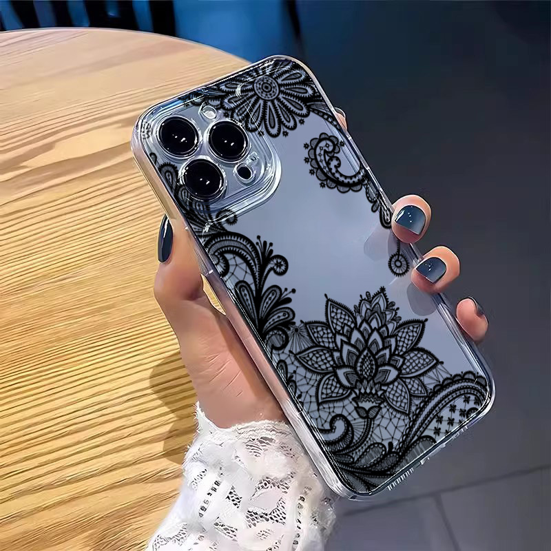 Trendy Black Lace Flower Patte - Tablets recension och pris