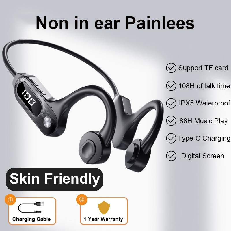 Bone Conduction Bluetooth 5.3  - Open Ear Air Conduction Headphones recension och pris