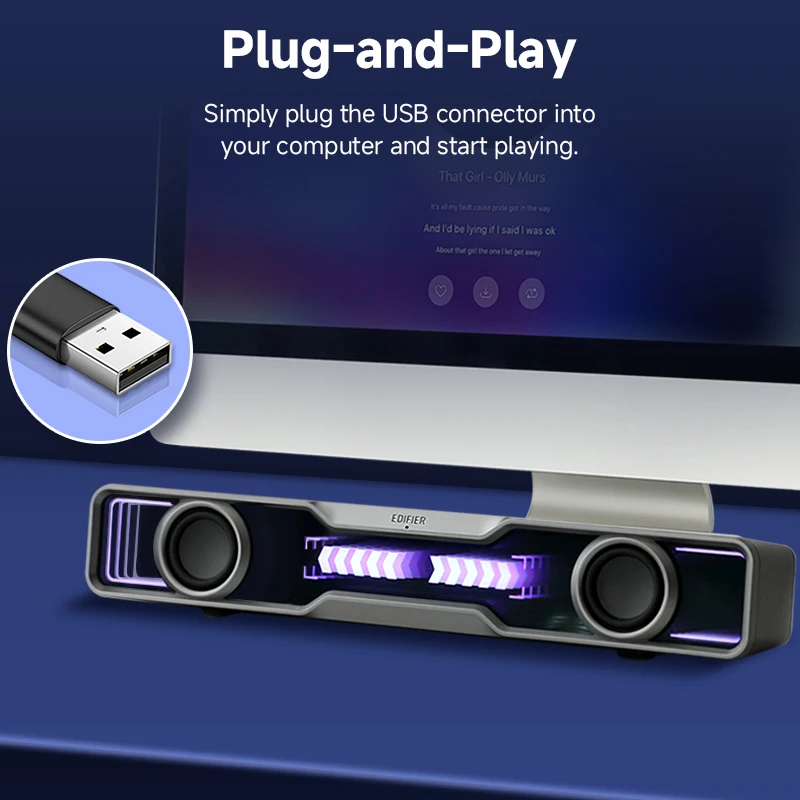 Edifier QS30 Computer Speakers - Rgb Computer Soundbar For Pc recension och pris