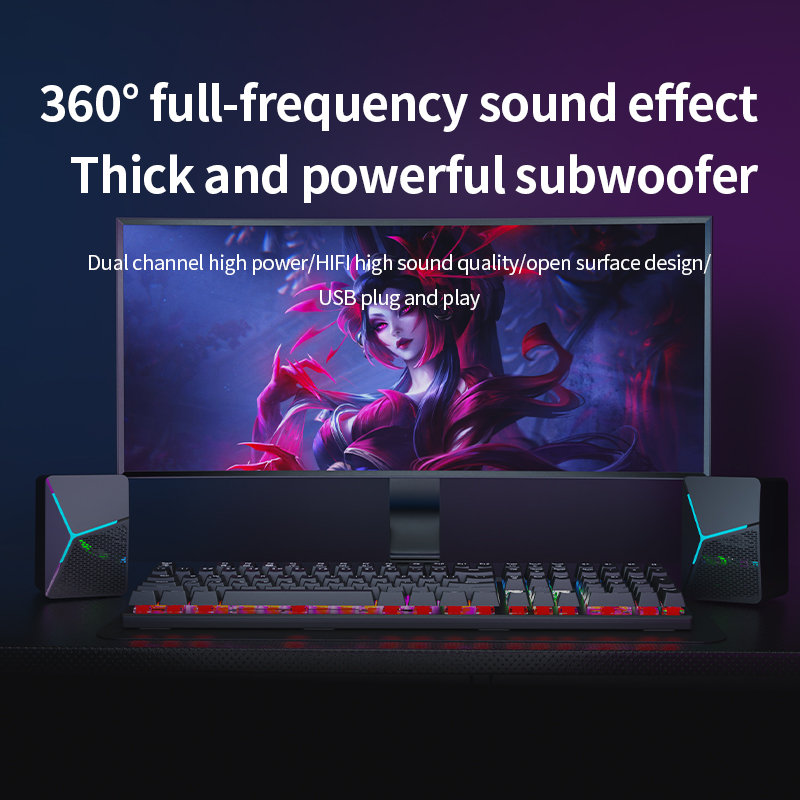 RGB Gaming Computer Speakers W - Rgb Computer Soundbar For Pc recension och pris