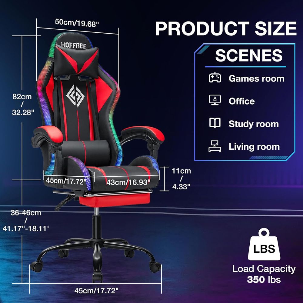 RGB Gaming Chair with Bluetoot - Speakers recension och pris