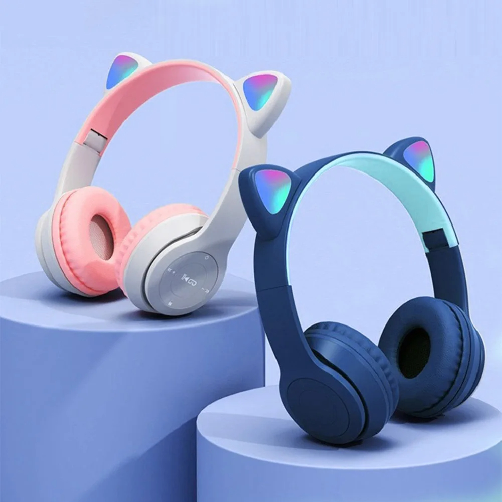 Cute Cat Ear Wireless Headphon - Cat Ear Bluetooth Headset Led recension och pris