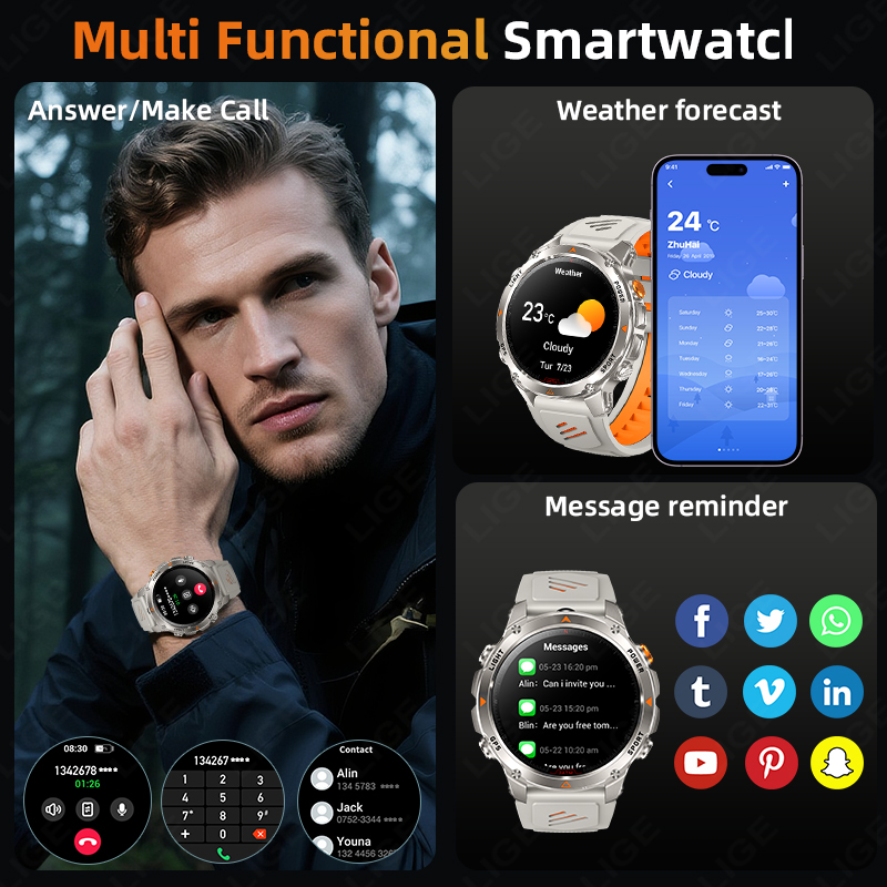 LIGE Rugged GPS Track Smart Wa - Smartwatches recension och pris