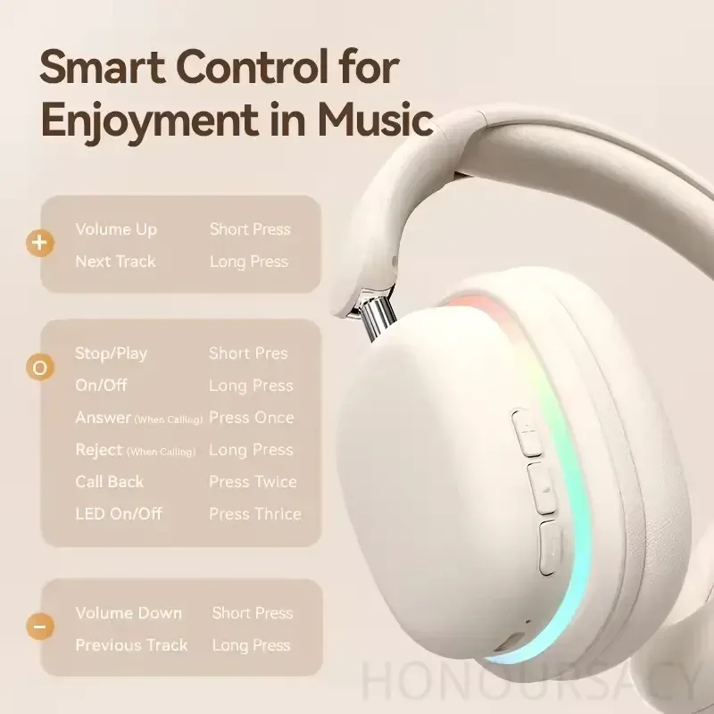 HIFI Stereo Wireless Bluetooth - Gaming Headset With Mic Rgb recension och pris